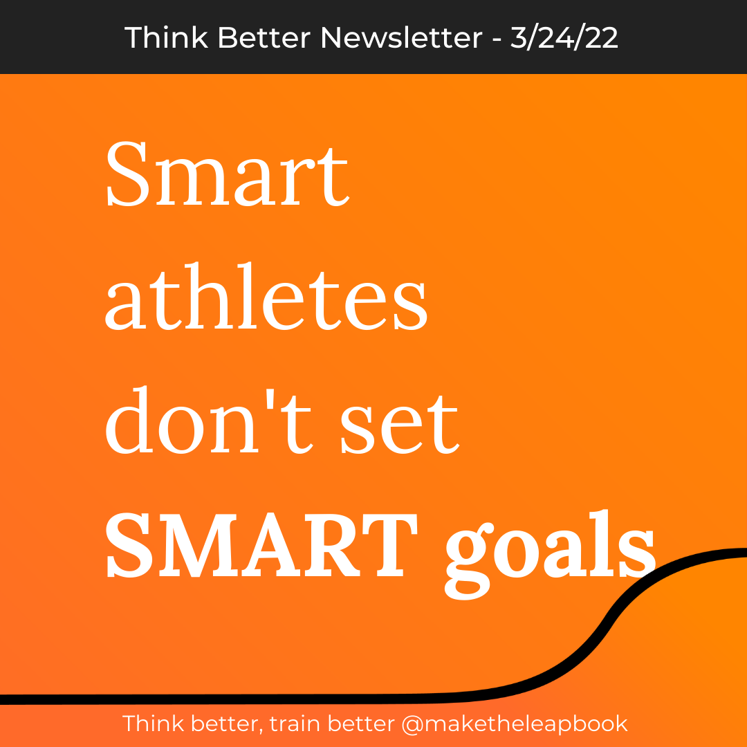 3/24/22 Smart athletes don't set SMART goals Make the Leap Book